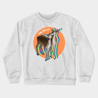 Oh deer rainbow deer Crewneck Sweatshirt